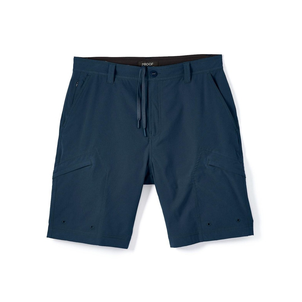 Proof Equator Cargo Hybrid 10"‎ Short Sz 38 Navy Blue Huckberry Hiking Gorpcore